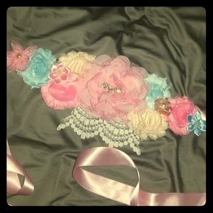 Pink maternity sash